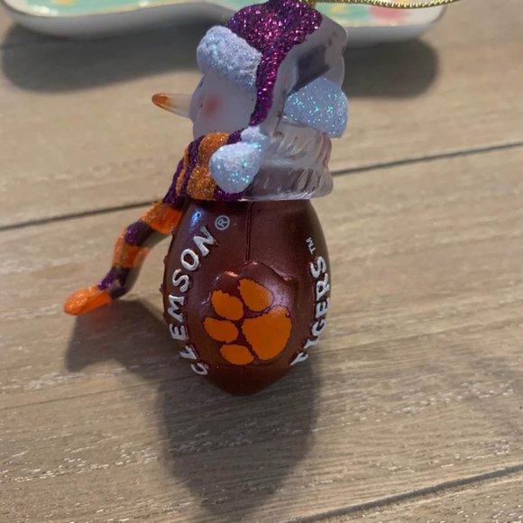 NCAA Clemson Tigers Football Snowman Ornament - Picture 2 of 3